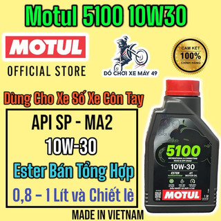 Dầu nhớt Xe Số  Motul 5100 ( 10W30 ) API SP Công Thức Ester 0,8l , 1 Lít Và Chiết Lẻ Chính Hãng >>>>>>>>>