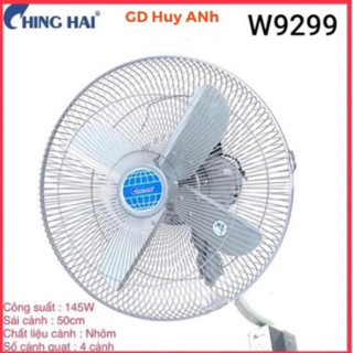 Quạt treo tường ChingHai - W9299/W9199/W24/W28, cánh kim loại 450-500, quạt treo tường công nghiệp Đài Loan BH 12 tháng