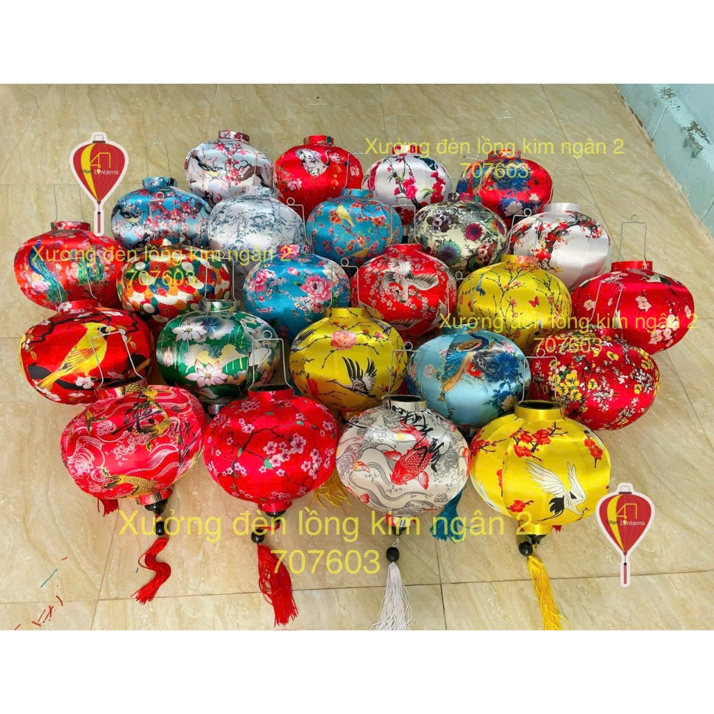 Đèn lồng hội an phi 3d  cực đẹp treo trung thu (30,40,45cm) treo tết giáng sinh chùa miếu