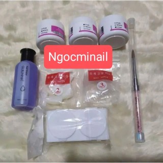 Combo set đắp móng bột dùng lưu huỳnh Combo đủ đồ học và đắp móng bột