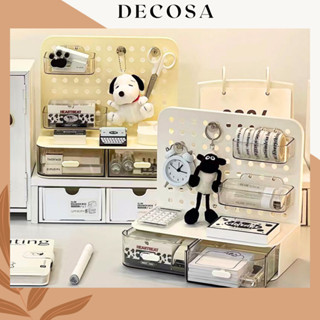 Kệ đựng đồ để bàn kèm bảng lỗ pegboard decor bàn học bàn làm việc