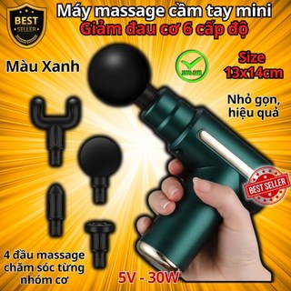 Súng Massage Mini Toàn Thân, Máy Massage Cầm Tay Mini 6 Cấp Độ Chuyên Sâu Đa Năng D Danido