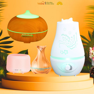 [Free ship + 2 Tinh Dầu] Máy Xông Tinh Dầu CANIFO Đèn Led 7 Màu, Khuếch Tán Phun Sương Tạo Ẩm