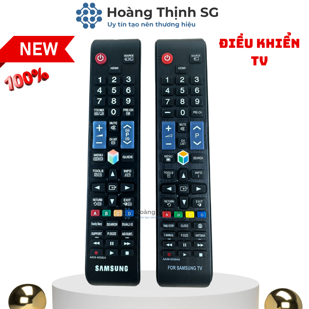 Remote điều khiển tivi Samsung AA59-00594A, điều khiển TV SamSung các dòng tivi Smart/LED/LCD