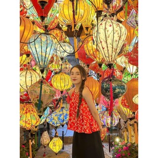 Đèn lồng hội an phi 3d (20cm) chuyên trang trí nhà cửa chùa miếu treo trung thu treo tết giáng sinh