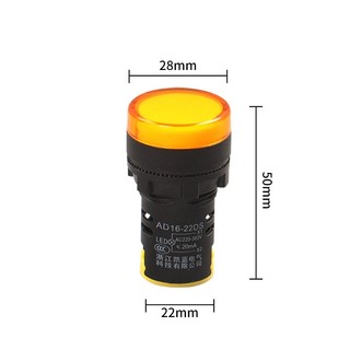 Combo 10 Đèn báo pha phi 22 - Đèn LED tín hiệu xanh, vàng đỏ phi 22mm