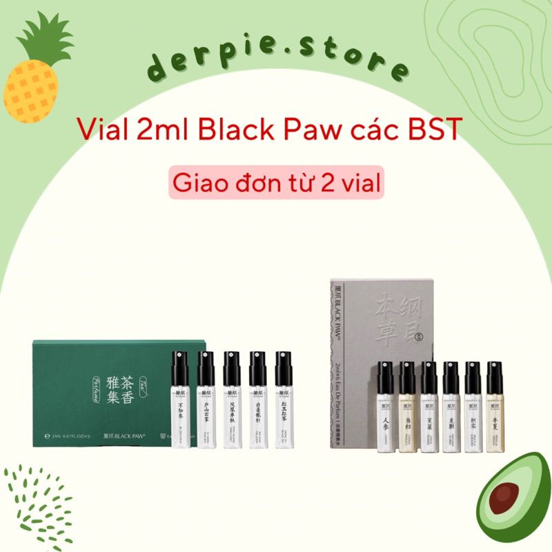 Vial / Mẫu thử nước hoa unisex Hắc Trảo / Black Paw EDP các dòng trà, mực, dược, hoa, gỗ ...