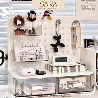  Kệ đựng đồ để bàn kèm bảng lỗ pegboard decor bàn học bàn làm việc 