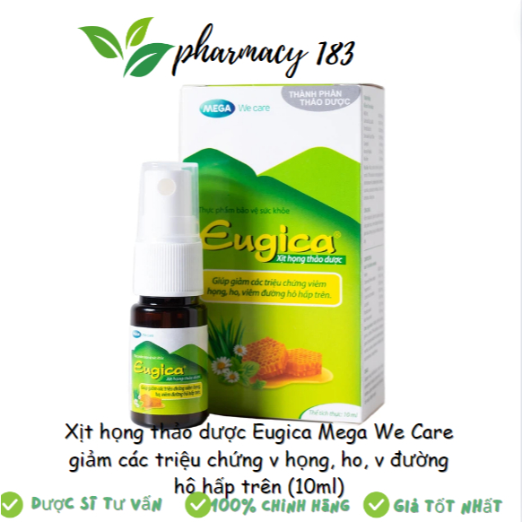 Xịt họng thảo dược Eugica Mega We Care 10ml