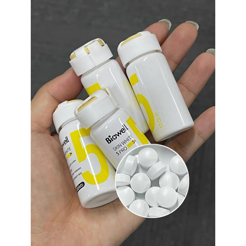 Viên Uống Trắng Da Nhập Khẩu BIOWELLTrắng Da Toàn Thân ,Ức Chế Melanin Giảm Nám Tàn Nhang -Thương hiệu Singapore 56 viên