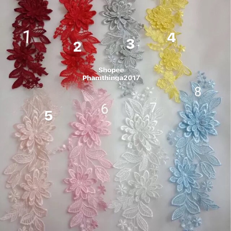 Hoa ren trang trí váy ,áo ( giá 30k/2 bông)