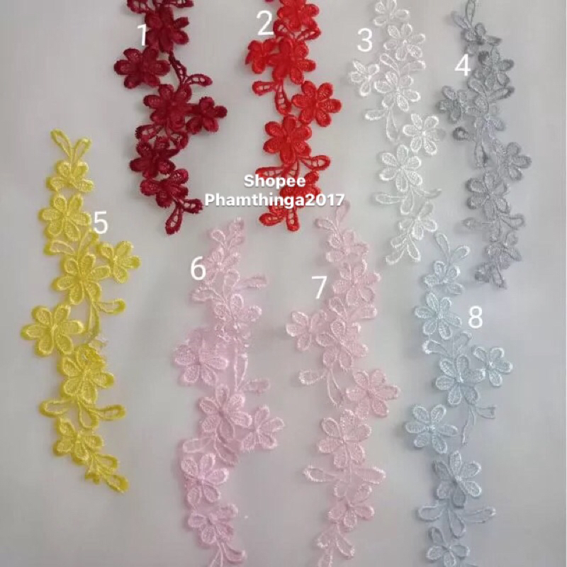 Hoa ren trang trí váy ,áo( giá 16k/ 2 bông)