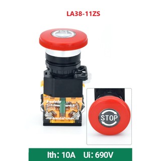 Combo 10 Nút dừng khẩn cấp STOP LA38-11ZS - NÚT ẤN STOP KHẨN CẤP phi 22mm