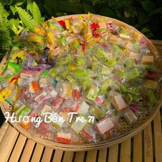  Kẹo Dừa Bến Tre 1Kg  mix đủ vị    các mã kẹo ngon bến tre + kẹo cafe muối + kẹo đậu phộng trái cây  - Độc đáo nhà em ạ 