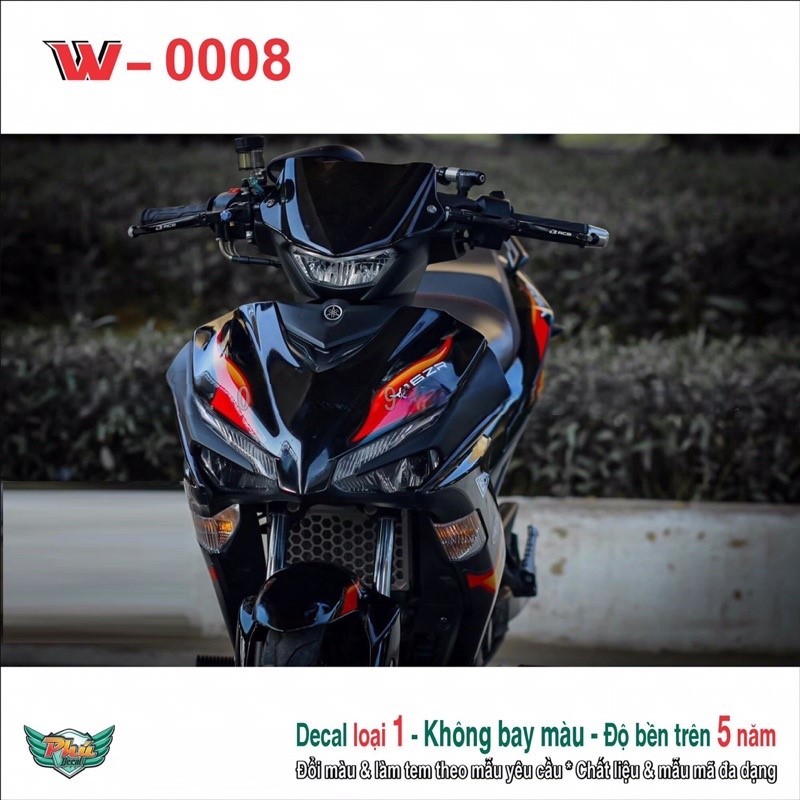 Tem rời Exciter 155 Đen lửa 2022