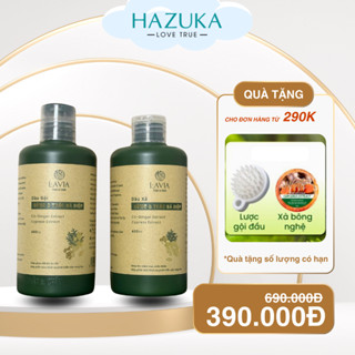 Combo Dầu Gội Xả Lavia Gừng Và Trắc Bá Diệp 400ml Mọc Tóc Giảm Gãy Rụng Hà Thủ Ô Thảo Dược Trị Gàu