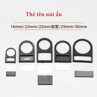 Thẻ ghi tên nút ấn, công tắc, đèn pha phi 22mm , Tem thẻ cho nút nhấn, công tắc lắp đặt tủ điện