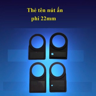 Thẻ ghi tên nút ấn, công tắc, đèn pha phi 22mm , Tem thẻ cho nút nhấn, công tắc lắp đặt tủ điện
