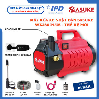  Máy Rửa Xe Cao Cấp Sasuke SSK230 PLUS Công Suất 2300W Có Chỉnh Áp Mô Tơ Lõi Đồng bảo hành 12 tháng 