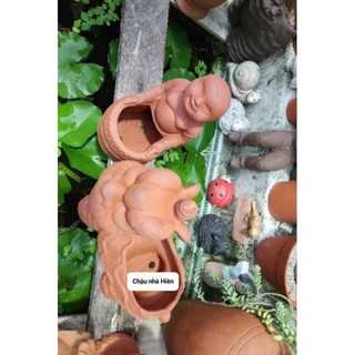 Chậu đất nung - Chậu lân + địa