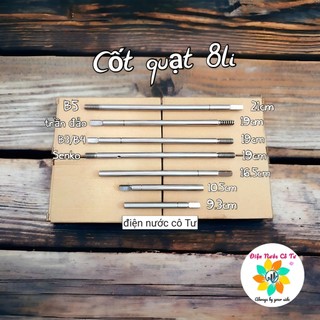Cốt quạt B5 8ly dài 21cm - phe chặn cốt - bạc cho cốt quạt