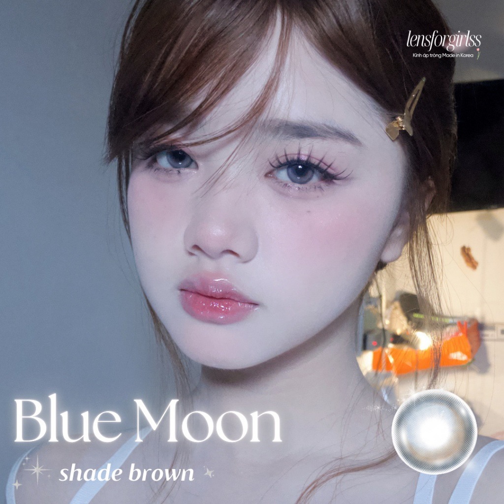 Kính áp tròng sz GIÃN TRÒNG hiệu ứng ánh trăng BLUE MOON SHADE BROWN chính hãng HERA | Lens cận | LENSFORGIRLSS | BigBuy360 - bigbuy360.vn