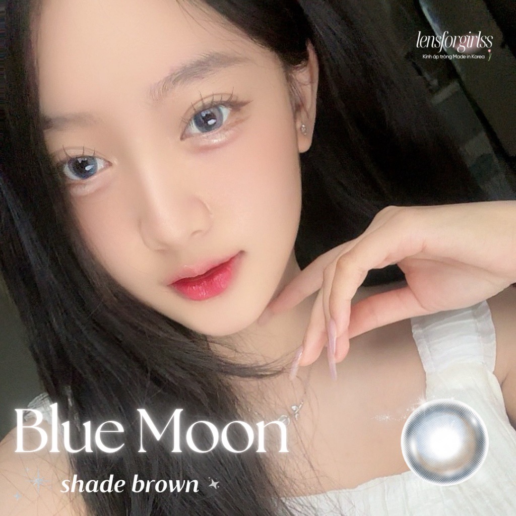 Kính áp tròng sz GIÃN TRÒNG hiệu ứng ánh trăng BLUE MOON SHADE BROWN chính hãng HERA | Lens cận | LENSFORGIRLSS | BigBuy360 - bigbuy360.vn