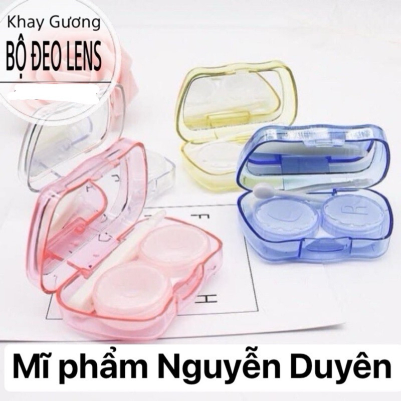 Bộ Dụng Cụ Đeo Lens Mắt Gồm 3 Món [Khay Gương]