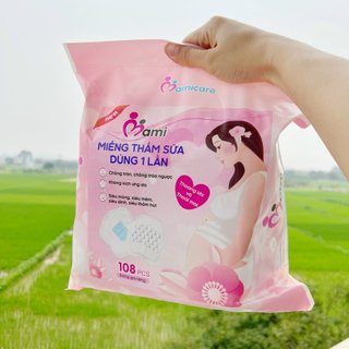 Mua 6 gói tặng 1 gói - Bịch 108 miếng dán thấm sữa Mamicare hàng công ty chống giả thấm hút tốt, chống tràn cho mẹ