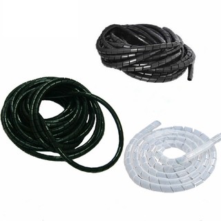 Combo 5 Cuộn Ống xoắn luồn dây điện - ống ruột gà quấn dây điện phi 8mm ,10mm, 12mm