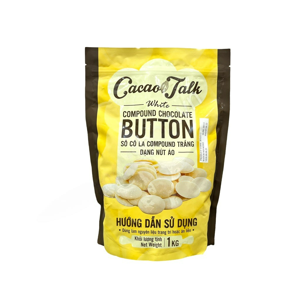Socola Compound Trắng hạt nút Cacao Talk (1kg)