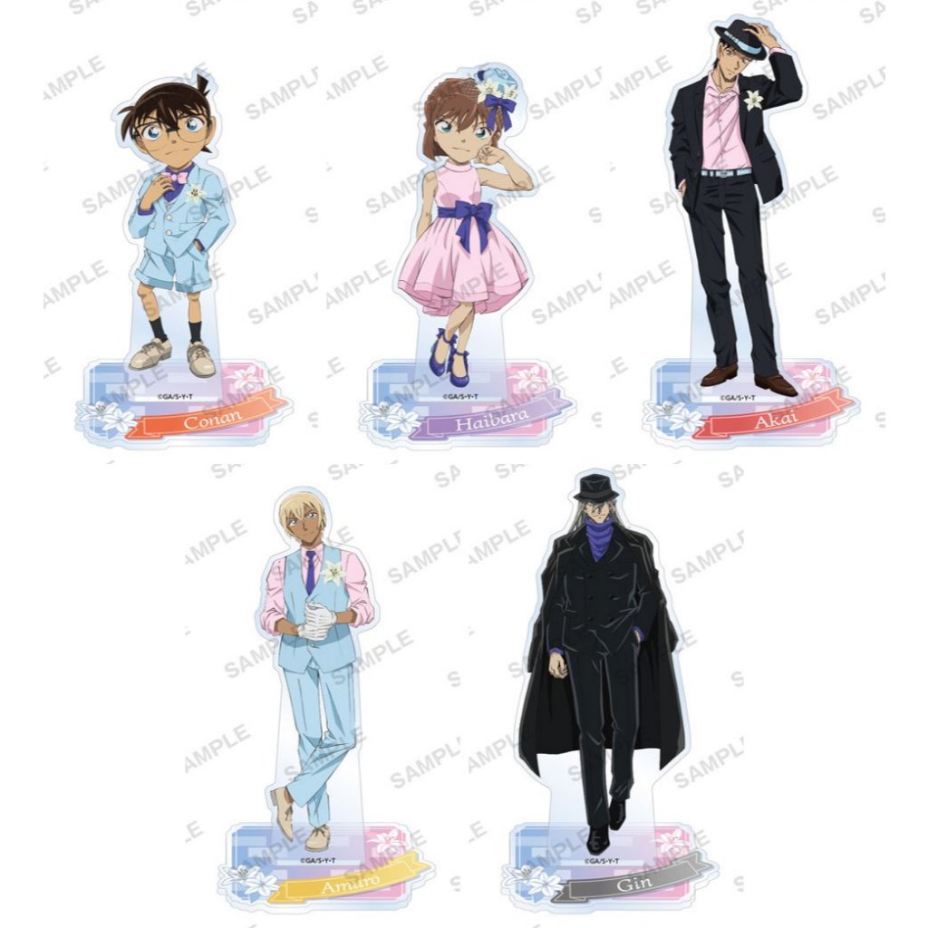 Mô hình Standee WSB Art Card TCG Conan Amuro Akai Gin Haibara