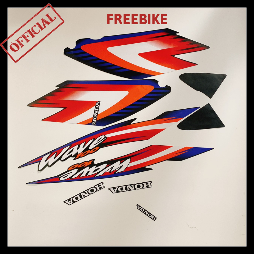 (TEM XỊN) BỘ TEM DÁN FULL XE WAVE ANPHA ĐỜI 2002 MÀU ĐỎ