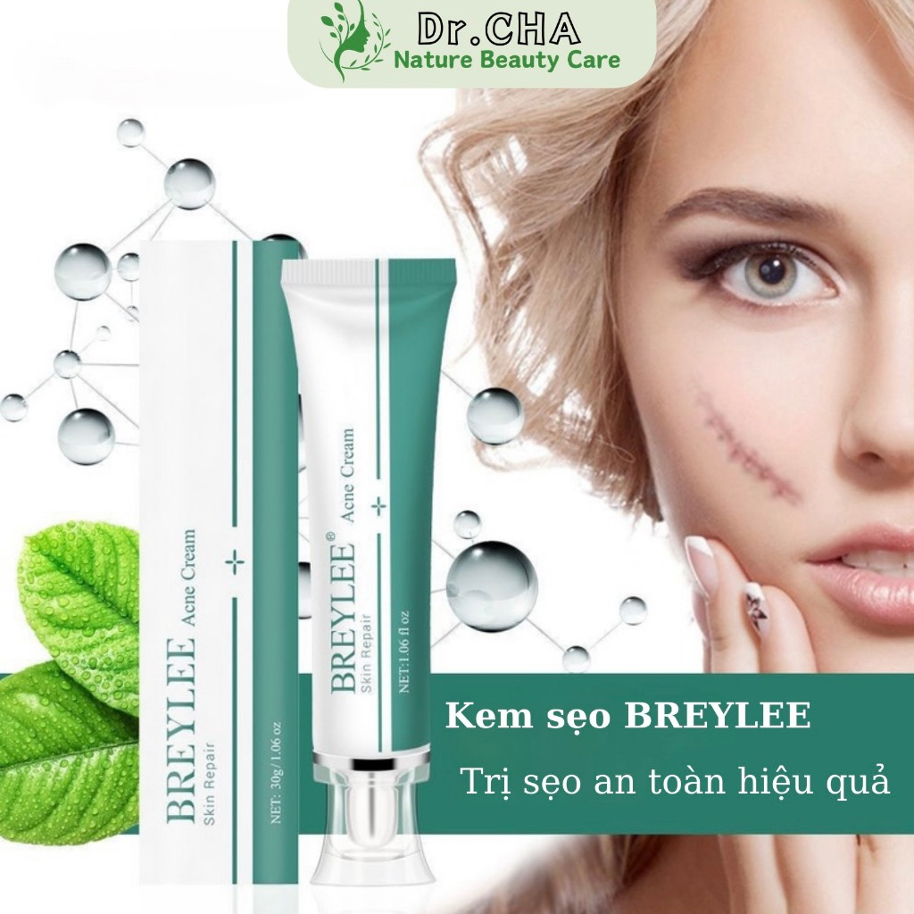 BREYLEE Kem Xoá Mờ Sẹo Hỗ Trợ Xoá Mờ Sẹo Lồi, Lõm, Bỏng Bô, Thuỷ Đậu 30g