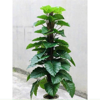 cây trầu bà leo cột giả 1m6,cây trầu bà giả, cây giả trang trí, cây giả decor