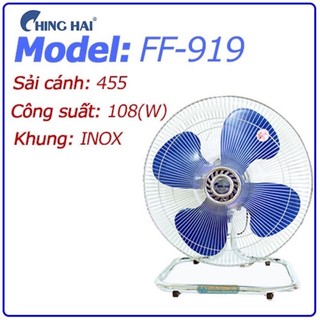 Quạt sàn chinghai FF919/ quạt chân quỳ công nghiệp Chinghai FF919, cánh 450, Đài Loan