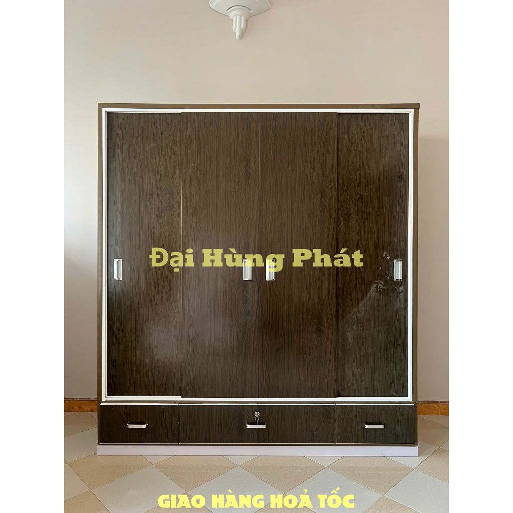 Tủ nhựa 4 cánh cửa lùa