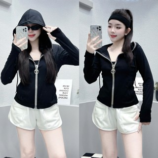 R1 | Áo khoác thun borip mềm mát khoá kéo to, túi khoá kéo Có Túi trong by Quỳnh Hí Shop.  Nữ Top