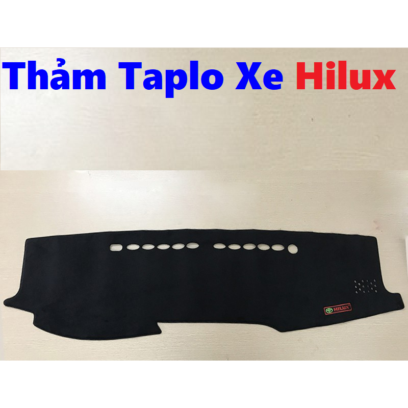 Thảm Taplo Chống Nắng Xe Toyota Hilux 2025-2011 Mẫu Taplo Nhung Hoặc Taplo Da Carbon Cao Cấp