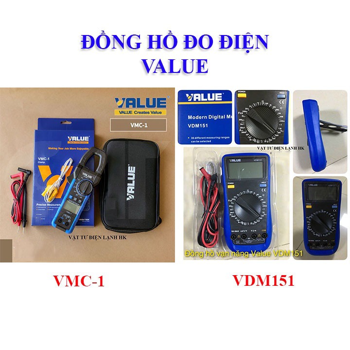 Đồng hồ kẹp dòng - Ampe kìm cao cấp VALUE VMC-1 Đồng hồ vạn năng VDM151