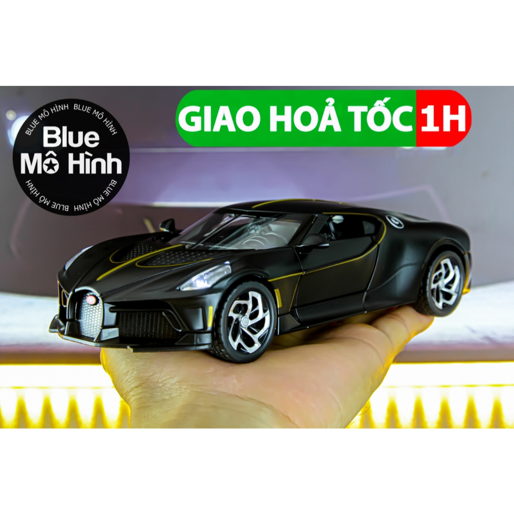 Xe mô hình Bugatti La Voiture Noire kèm nhân vật 1:24