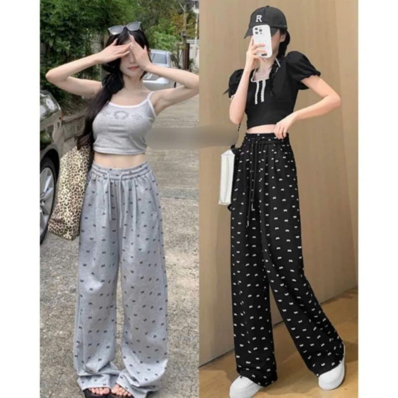 Quần xuông ống rộng chất tăm in full chờ neo hàng siêu hót hit chất thun tăm mềm mịn, dễ mặc dễ phối đồ---shopthubio98