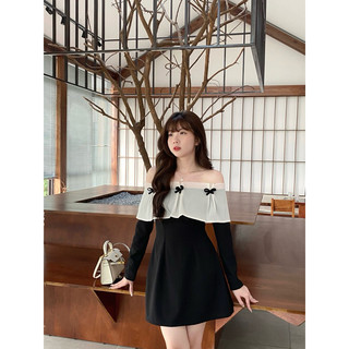 Đầm Trễ Vai Bèo Nơ (ẢNH THẬT)