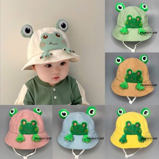  Bé 1-5 Tuổi  _Mũ bucket tai bèo nón vành trai gái phungvyshop BO trug ẾCH MẮT XANH 