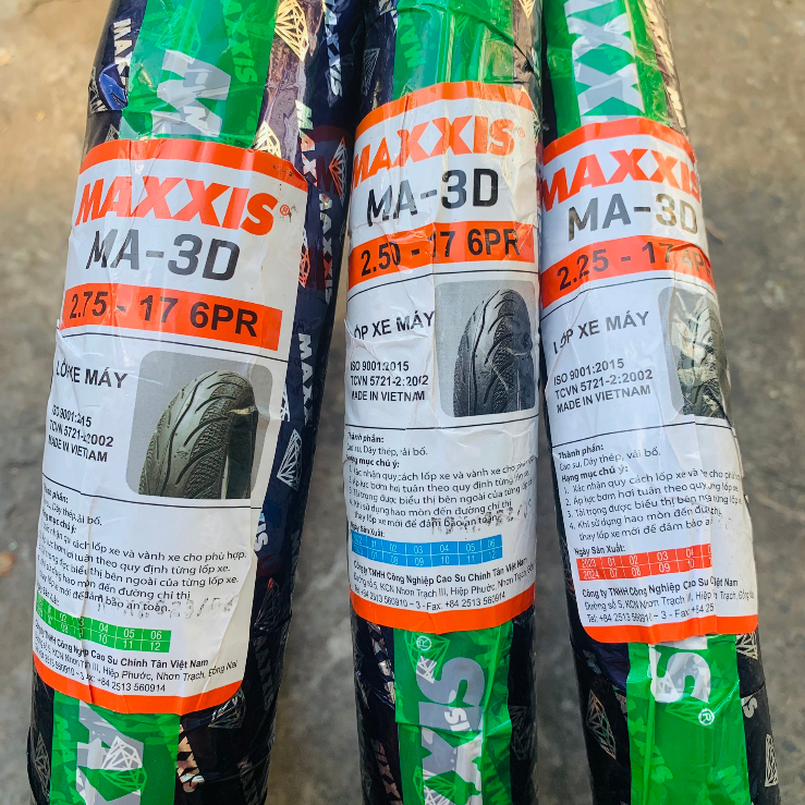 Maxxis 3D Kim Cương cho tất cả các dòng xe số size 2.25 2.50 2.75-17. Vỏ dùng ruột(săm)