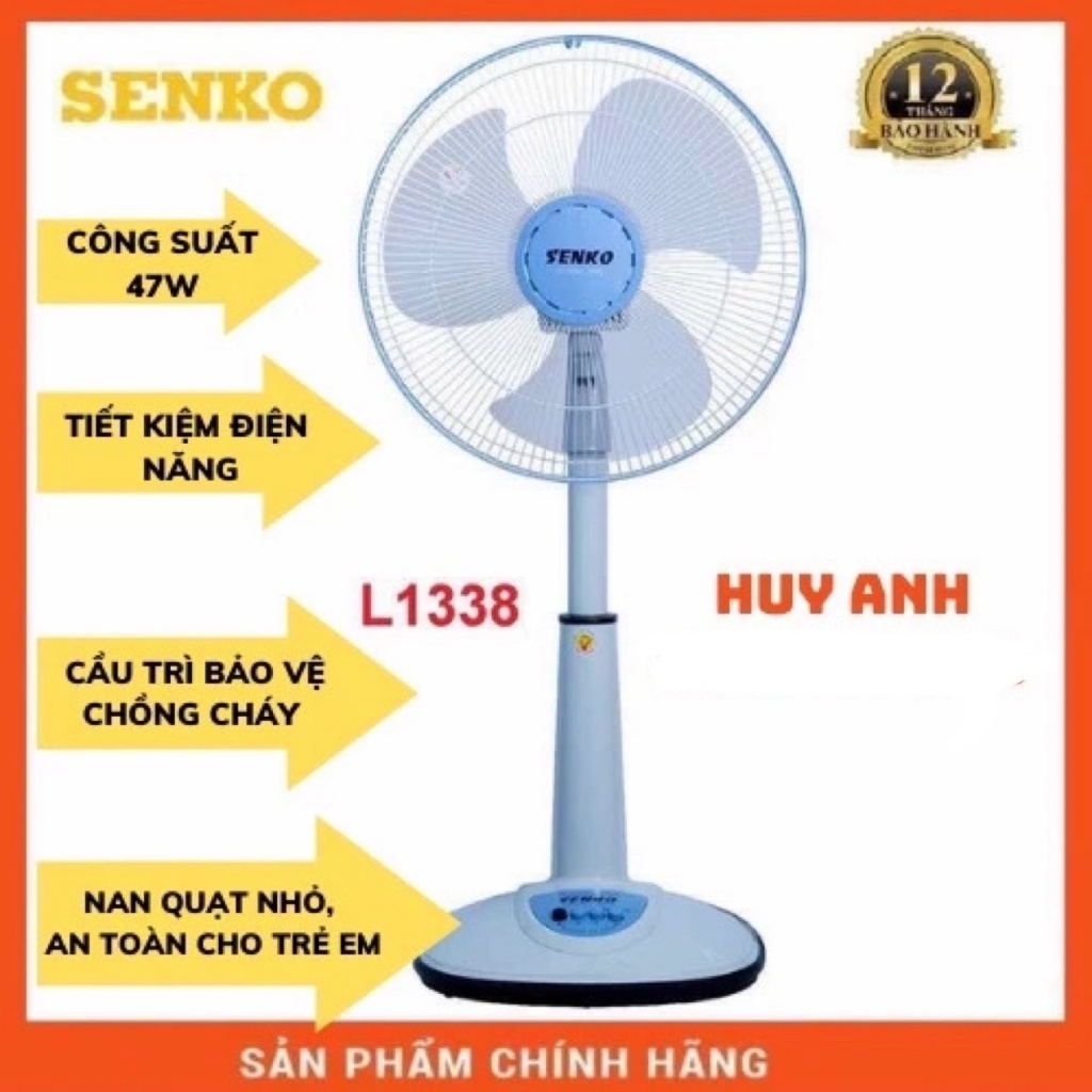 [Ship hoả tốc 1-2h] Quạt cây lửng SENKO L1338/ Quạt lửng senko L1638 chính hãng- Bảo hành 12 tháng- 