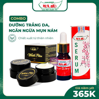  Combo dưỡng trắng da ngăn ngừa mụn nám Hoa Đào  Kem Face Hoa Đào và Serum Hoa Đào  