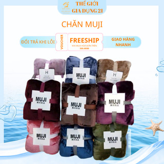  Chăn MUJI lông tuyết nhung siêu mềm mịn chăn văn phòng cao cấp kích thước 2m * 2m3 Hàng Loại 1 