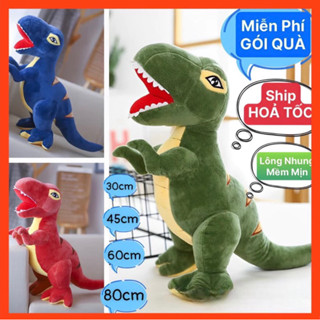 [HỎA TỐC] 80cm Gấu Bông KHỦNG LONG BẠO CHÚA Cao Cấp - Lông Nhung Mềm Mị