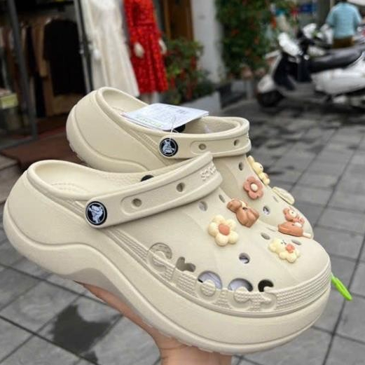 Dép Sục Nữ Cross Hàng Cao Cấp Đế 5cm Đúc Nguyên Khối Tặng Kèm 6 Sticker Ngẫu Nhiên . Dép Nữ Classic Clog Siêu Êm